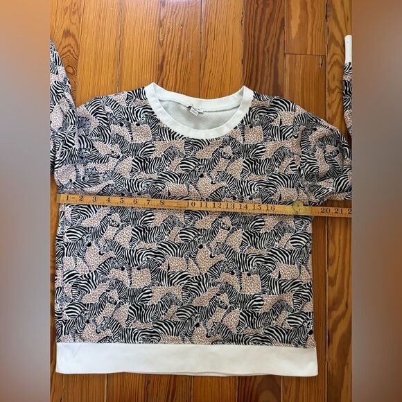 J Crew Zebra Print Sweatshirt - Picture 5 of 6
